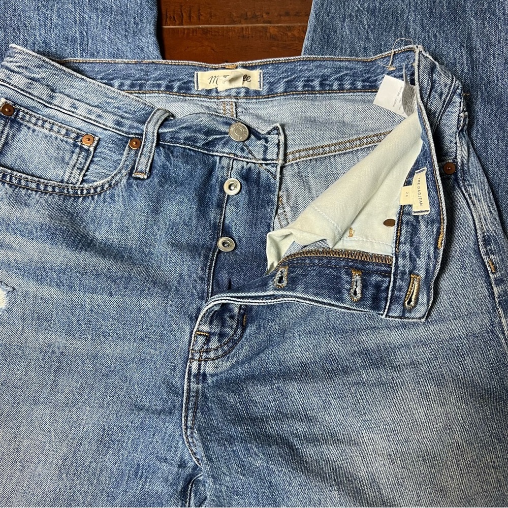 MADEWELL Denim The DadJean Duane Wash Ripped Edition Jeans Loose Fit Size 26 - Picture 8 of 12